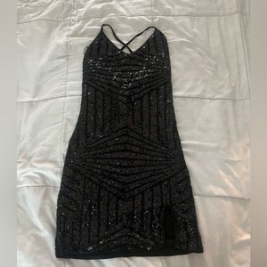 black, bodycon homecoming dress